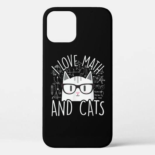 Coques Case-Mate iPhone J'Aime Les Maths Et Les Chats Cute Kitty Chat (Verso)