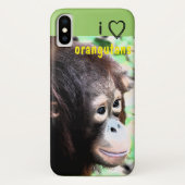 Coques Case-Mate iPhone J'aime les Orangutans (Dos)