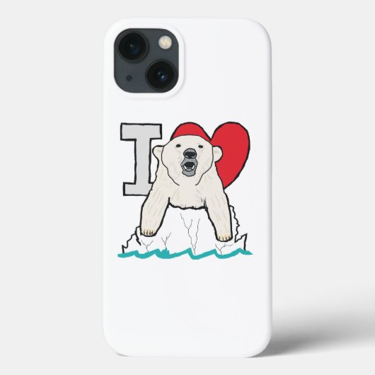 Coques Case-Mate iPhone J'Aime Les Ours Polaires (Verso)