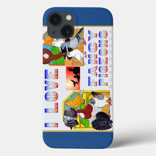 Coques Case-Mate iPhone J'Aime Les Pigeons Fancy ! (Verso)