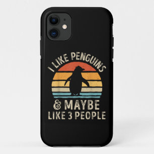 Case-Mate iPhone Case J'aime les pingouins et peut-être 3 personnes Drôl