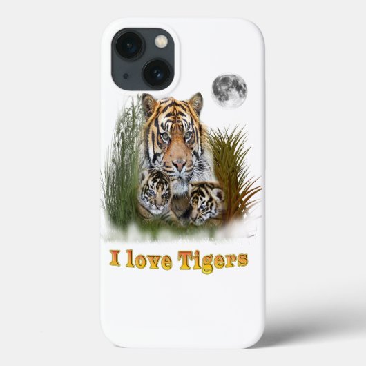 Coques Case-Mate iPhone J'aime les tigres (Verso)