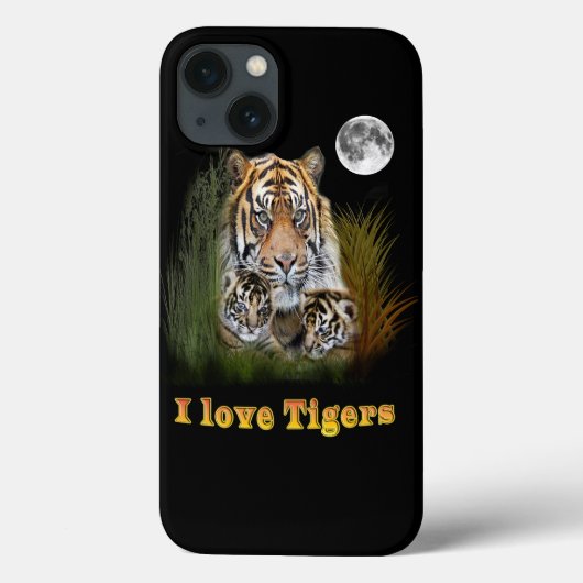 Coques Case-Mate iPhone J'aime les tigres (Verso)