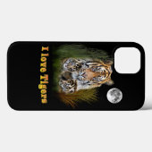 Coques Case-Mate iPhone J'aime les tigres (Verso (horizontal))