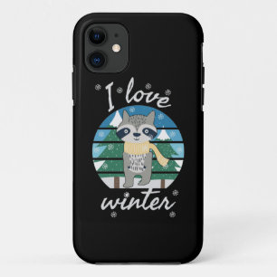 Case-Mate iPhone Case J'aime l'hiver saison hivernale mignon renard