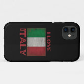 COQUES Case-Mate iPhone J'AIME L'ITALIE, DRAPEAU DE L'ITALIE (Dos (Horizontal))