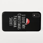Coques Case-Mate iPhone J'aime ma chemise en pyjama de Noël (Dos (Horizontal))