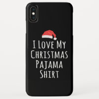 J'aime ma chemise en pyjama de Noël