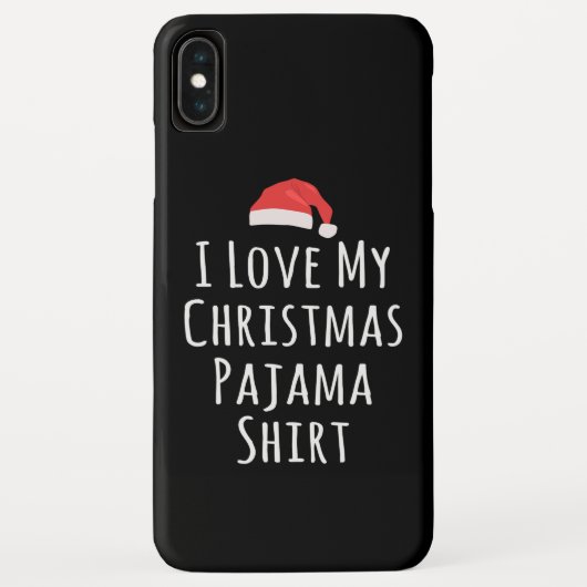 Coques Case-Mate iPhone J'aime ma chemise en pyjama de Noël (Dos)