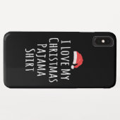 Coques Case-Mate iPhone J'aime ma chemise en pyjama de Noël (Dos (Horizontal))