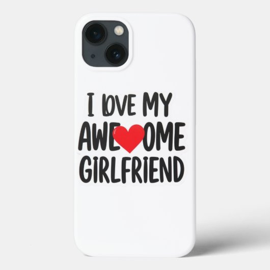 Coques Case-Mate iPhone J'aime ma copine géniale (Verso)