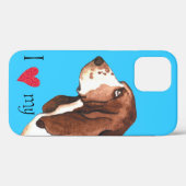 Coques Case-Mate iPhone J'aime ma peau de Basset (Verso (horizontal))