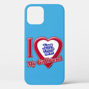 Case-Mate iPhone Case J'aime ma petite amie Photo Rouge Cœur Sarcelle