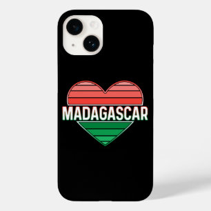 Coque Pour iPhone 14 J'aime Madagascar, coeur malgache