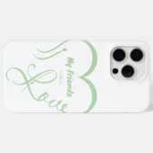 Coques Case-Mate iPhone J'aime mes amis - Câlins (Verso (horizontal))