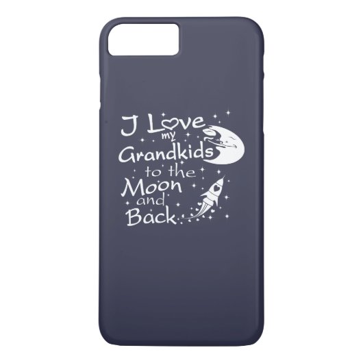 Coques Case-Mate iPhone J'aime mes GrandKids à la lune et au dos (Dos)