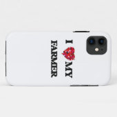 Coques Case-Mate iPhone J'aime MON agriculteur (Dos (Horizontal))