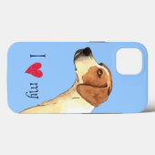 Coques Case-Mate iPhone J'aime mon American Foxhound (Verso (horizontal))