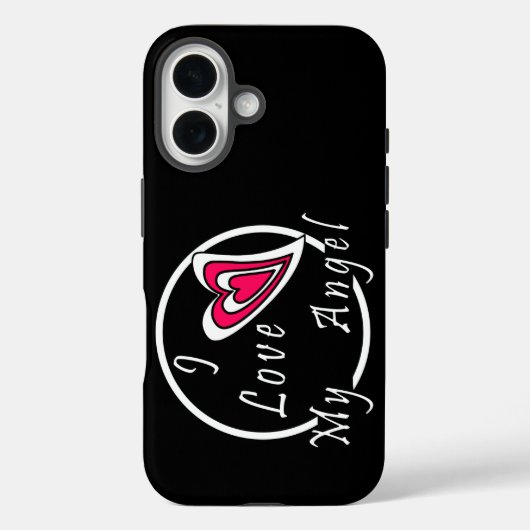 Coques Case-Mate iPhone J'aime mon Ange (Verso)