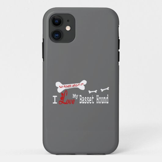 Coques Case-Mate iPhone J'Aime Mon Basset Hound (Dos)