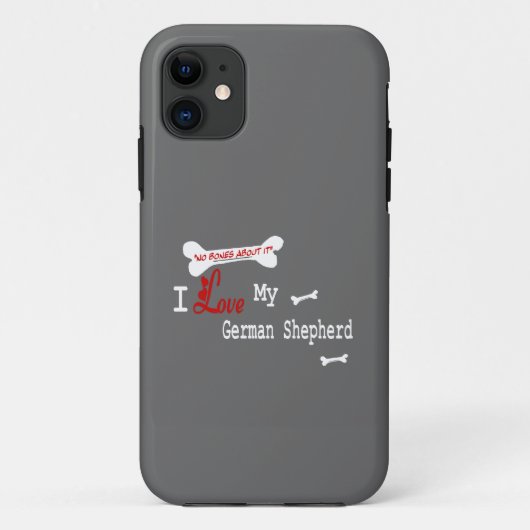 Coques Case-Mate iPhone J'Aime Mon Berger Allemand (Dos)