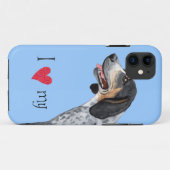 Coques Case-Mate iPhone J'aime mon bluetick Coonhound (Dos (Horizontal))