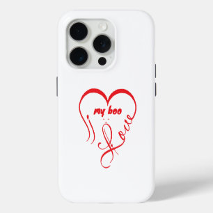 Coque iPhone 15 Pro J'aime mon Boo • Pour toujours et à jamais ^_^