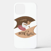 Coques Case-Mate iPhone J'aime mon café Retro Java (Verso)