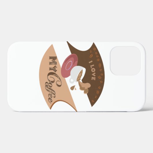 Coques Case-Mate iPhone J'aime mon café Retro Java (Verso (horizontal))