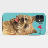 Coques Case-Mate iPhone J'aime mon cairn Terrier (Dos (Horizontal))