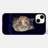 Coques Case-Mate iPhone J'aime mon chat (Verso (horizontal))