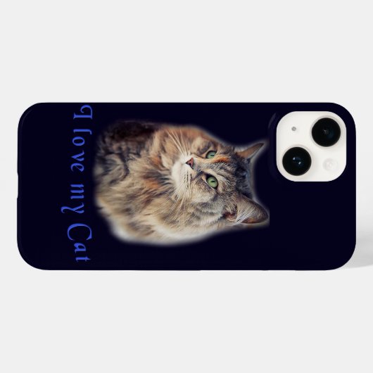 Coques Case-Mate iPhone J'aime mon chat (Verso (horizontal))