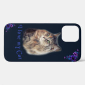 Coques Case-Mate iPhone J'aime mon chat (Verso (horizontal))