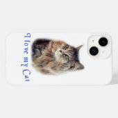 Coques Case-Mate iPhone J'aime mon chat (Verso (horizontal))