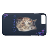 Coques Case-Mate iPhone J'aime mon chat (Dos (Horizontal))