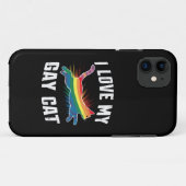 Coques Case-Mate iPhone J'Aime Mon Chat Gay Funny Rainbow Pride Lgbt (Dos (Horizontal))