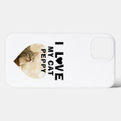 Coques Case-Mate iPhone J'aime mon chat Heart Nom du chat Photo (Verso (horizontal))