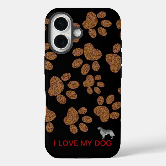 Coques Case-Mate iPhone J'aime mon chien (Verso)