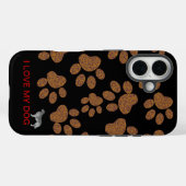 Coques Case-Mate iPhone J'aime mon chien (Verso (horizontal))