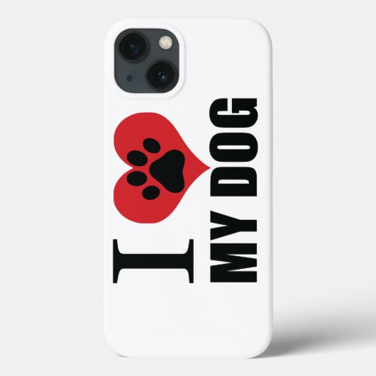 Coques Case-Mate iPhone J'aime mon chien jeter l'oreiller (Verso)