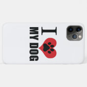 Coques Case-Mate iPhone J'aime mon chien jeter l'oreiller (Dos (Horizontal))