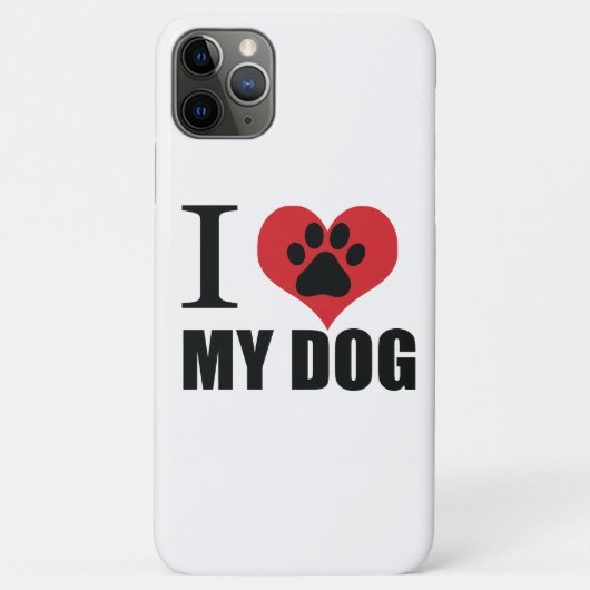 Coques Case-Mate iPhone J'aime mon chien jeter l'oreiller (Dos)