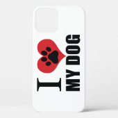 Coques Case-Mate iPhone J'aime mon chien jeter l'oreiller (Verso)