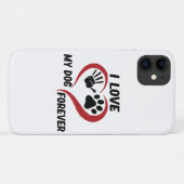 Coques Case-Mate iPhone J'aime mon chien jeter l'oreiller (Dos (Horizontal))