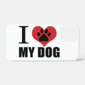Coques Case-Mate iPhone J'aime mon chien jeter l'oreiller (Verso (horizontal))