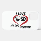Coques Case-Mate iPhone J'aime mon chien jeter l'oreiller (Verso (horizontal))