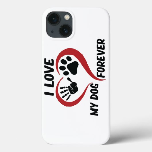 Coques Case-Mate iPhone J'aime mon chien jeter l'oreiller (Verso)