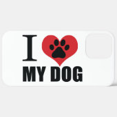 Coques Case-Mate iPhone J'aime mon chien jeter l'oreiller (Retour (horizontal))