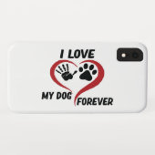 Coques Case-Mate iPhone J'aime mon chien jeter l'oreiller (Dos (Horizontal))