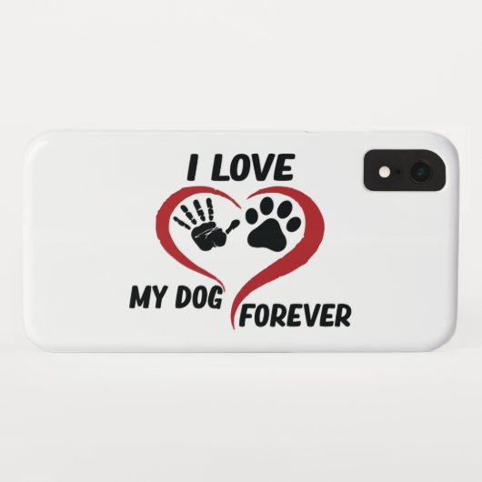 Coques Case-Mate iPhone J'aime mon chien jeter l'oreiller (Dos (Horizontal))